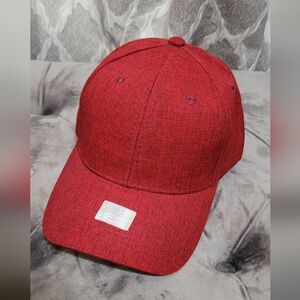 Denim Baseball Cap | Classic Adjustable Hat | Red